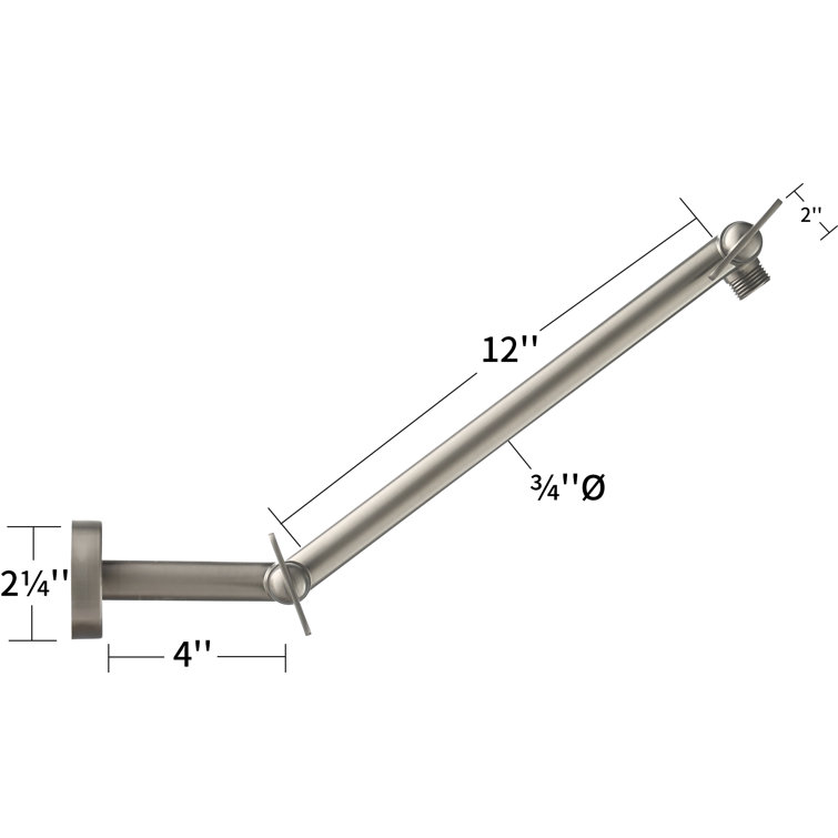 Modona 17" Adjustable Shower Arm Wayfair